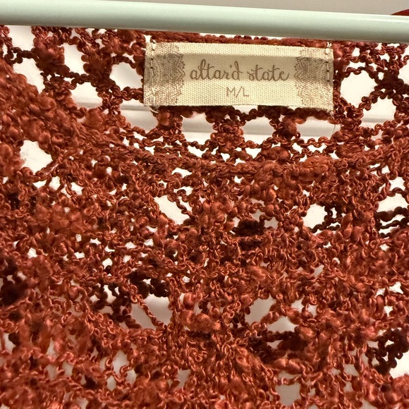 Altar'd State Rust Open-Knit Sweater - Picture 3 of 3
